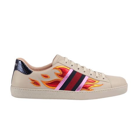 gucci flame tan|gucci ace flames goat.